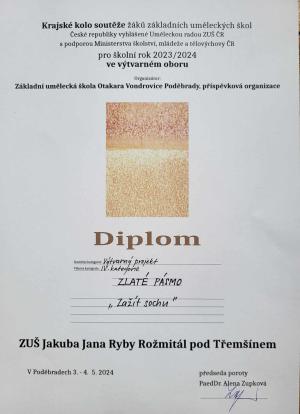 Úspěch našich výtvarníků z MIlína a postup do celostátního kola soutěže ZUŠ